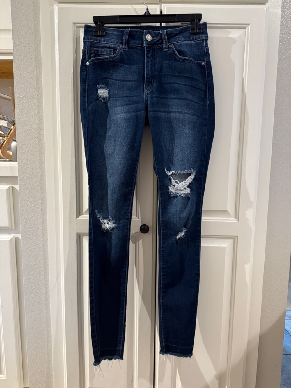 KanCan Dark Blue Distressed Skinny Jeans